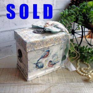 Shabby Chic Storage Box Romantic Keepsake Box Handmade Fancy Dresser Box Caddy